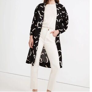 Madewell Abstract Print Kimono Duster M Beach Robe M